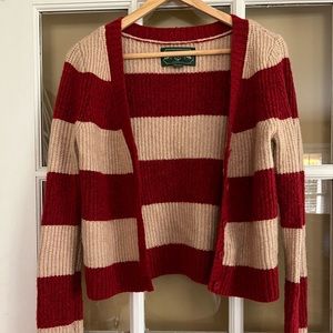 American Eagle Soft Red and Camel Cardigan